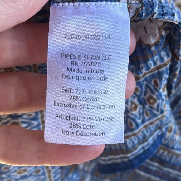 Veronica Beard Tinzia Floral Button Front Midi Dress Steel Blue Size S - Picture 10 of 10